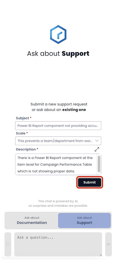 Image showing Submit button